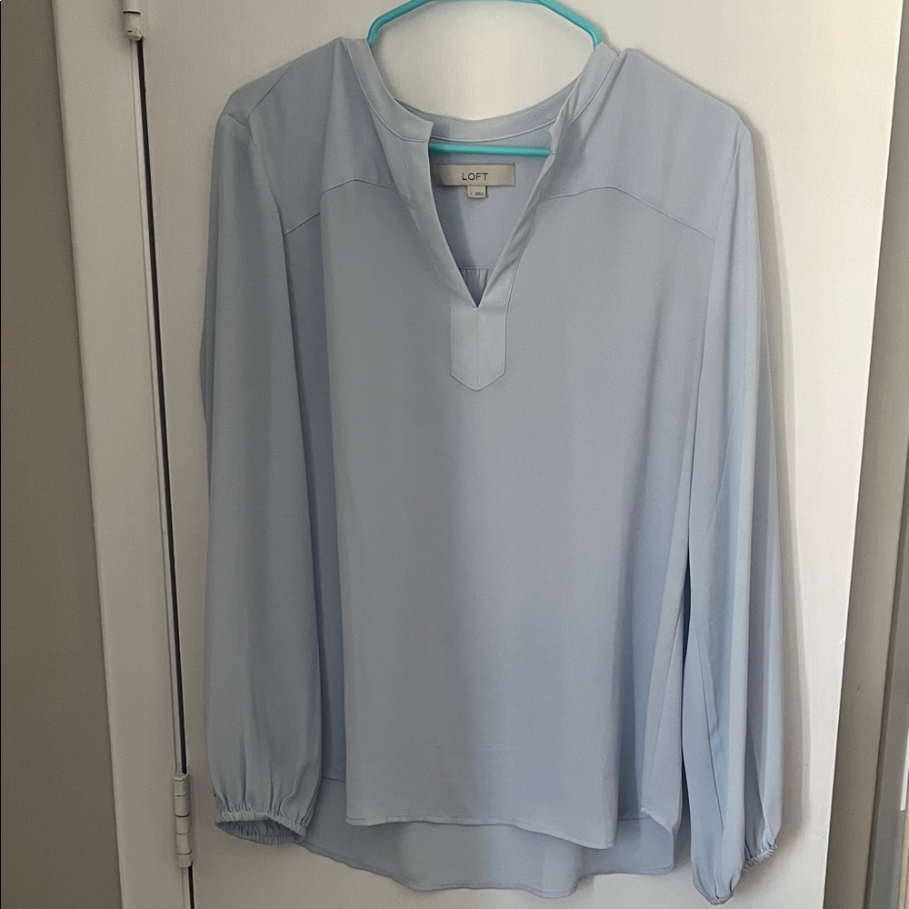 LOFT Women's Soft Blue Blouse